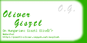 oliver gisztl business card